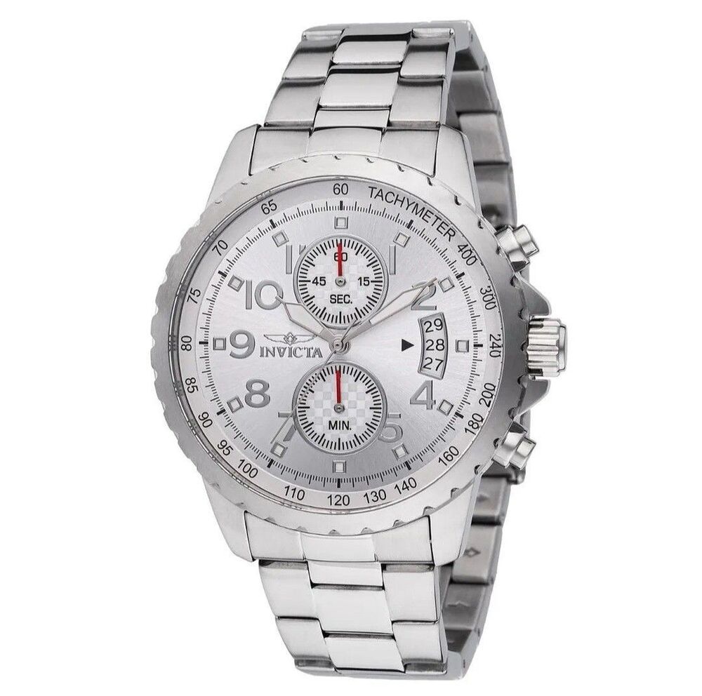 Invicta Specialty Altoris Silver Dial Quartz Men's Watch 45mm Steal 48896